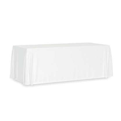 Mantel blanco  grande rectangular de poliéster