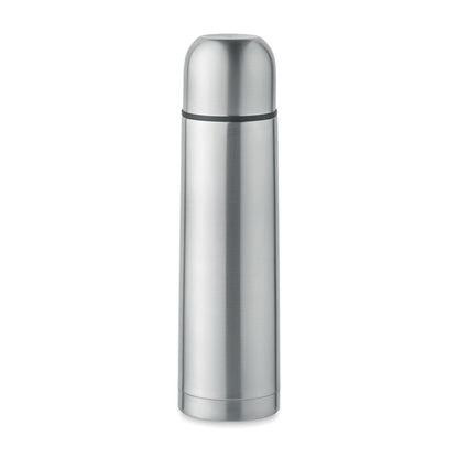 Termo de acero inox. plateado con tapa
