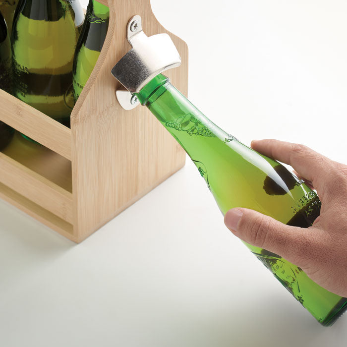CABAS - Caja de bambú para 6 cervezas