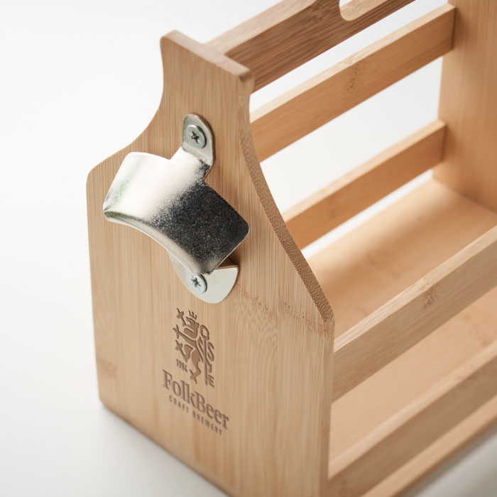 CABAS - Caja de bambú para 6 cervezas