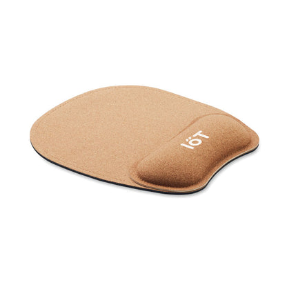Alfombrilla de corcho para ratón, ergonómica, con logo impreso