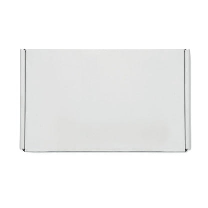 Vista superior de caja blanca