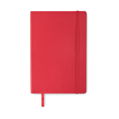 Visa portada libreta roja con cierre goma