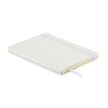 Cuaderno blanco con cierre goma