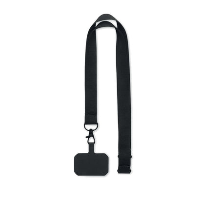  Lanyard negro con accesorio para  teléfono