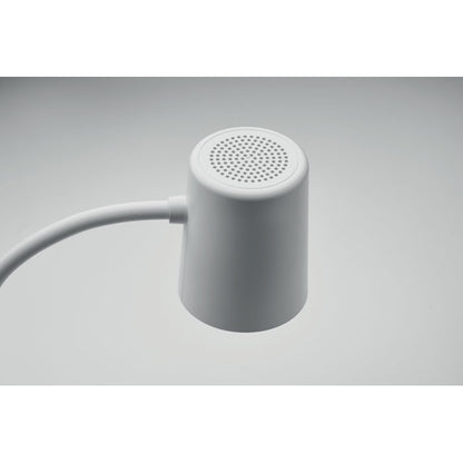 Vista superior de lámpara con altavoz