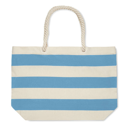 Bolso de rayas marineras para la playa con cordones