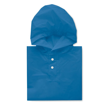 Poncho impermeable azulcon capucha