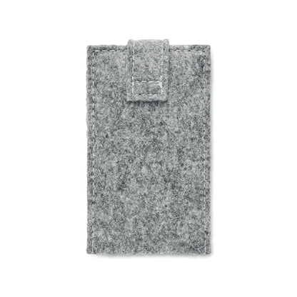 Parte trasera de estuche gris de fieltro 