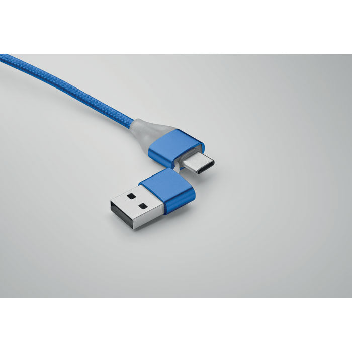 BLUE - Cable de carga 4 en 1 tipo C - Regalos Corporativos Personalizados · Clap Comunicacion