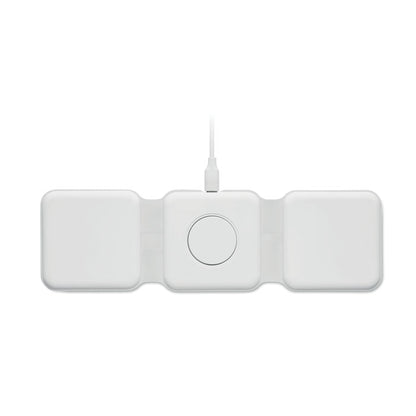 Cargador inalámbrico plegable blanco