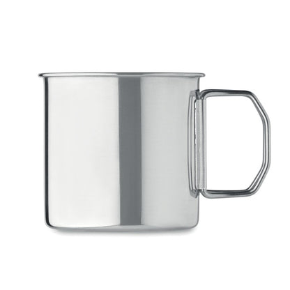 Mug de metal de acero inox.