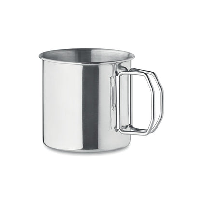 Taza de acero inoxidable con asas metálicas plegables