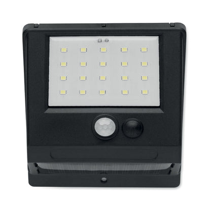Foco solar de plástico con 20 LED con sensores de movimiento y nocturnos.