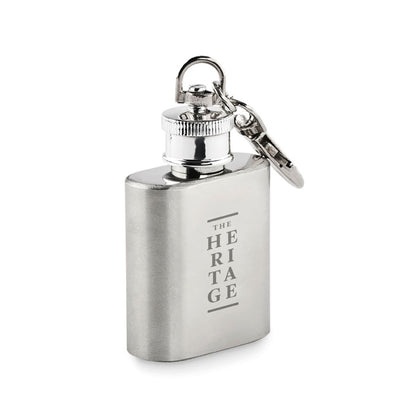 Pequeña petaca de metal personalizado con logotipo
