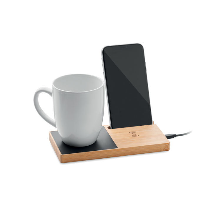 SIBIT - Cargador inalámbrico de bambú - Regalos Corporativos Personalizados · Clap Comunicacion