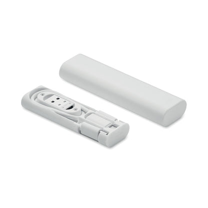 Cables multifuncionales y conectores 9 en 1 en estuche blanco