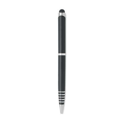 Bolígrafo giratorio de aluminio negro