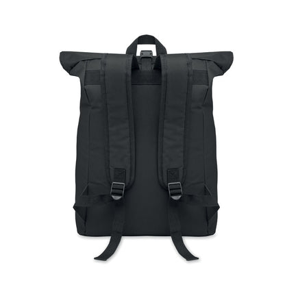 Asas acolchadas de mochila negra para portátil