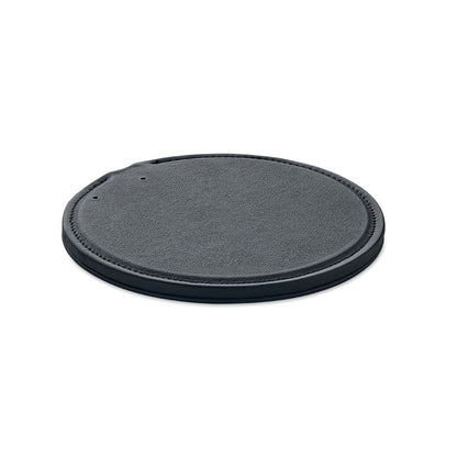 Cargador inalámbrico de plástico y PU negro