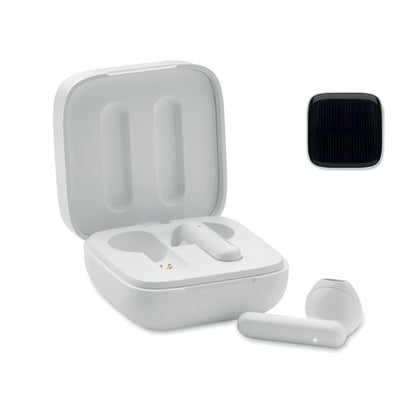 Auriculares inalámbricos con estuche de carga con cargador solar