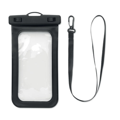 Funda de teléfono impermeable con cinta negra
