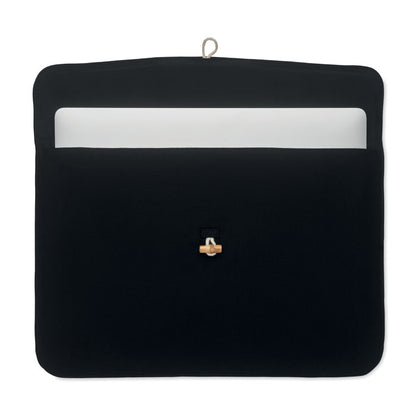 Funda para portátil negra con portátil dentro