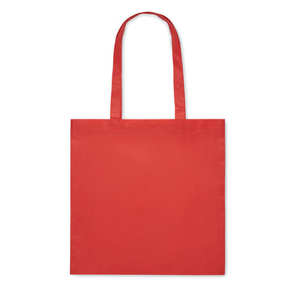Bolsa de la compra de poliéster no tejido con asas largas rojo