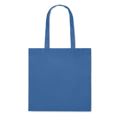 Bolsa de la compra de poliéster no tejido con asas largas azul
