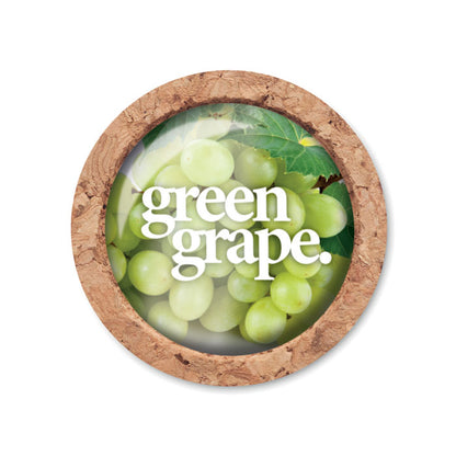 Tapón de botella de corcho personalizado con una imagen a todo color