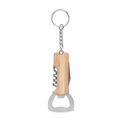Llavero multiherramientas 3 en 1 detalle madera