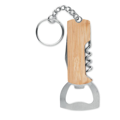 Llavero multiherramientas 3 en 1 detalle madera