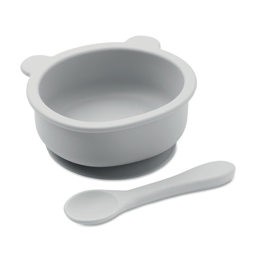 MYMEAL - Bol silicona bebé con cuchara - Regalos Corporativos Personalizados · Clap Comunicacion