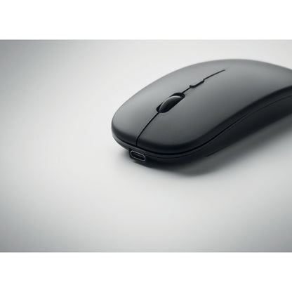 Vista superior de ratón óptico con rueda de desplazamiento