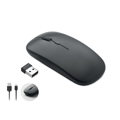Ratón óptico inalámbrico con accesorios
