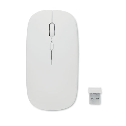 Ratón blanco inalámbrico recargable