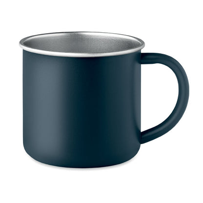 Taza de acero inoxidable con revestimiento de color azul