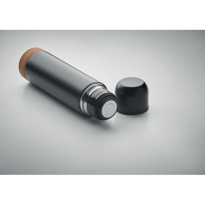 Termo negro de acero inoxidable con tapa antifugas
