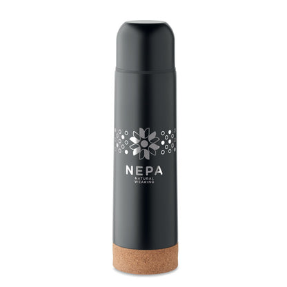 Termo negro metálico personalizado con logotipo