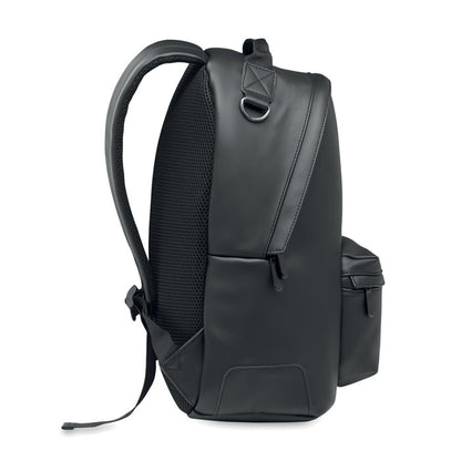 Mochila PU para portátil de 15'' con compartimento principal seguro y cómodo.