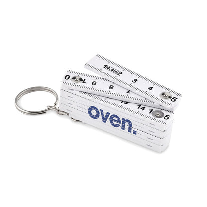 Regla de carpintero plegable con llavero personalizada con logotipo