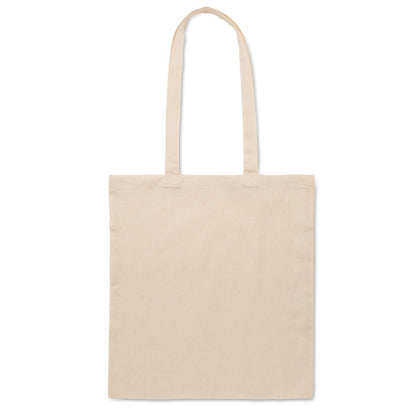 totebag de asas largas de polialgodón color crudo