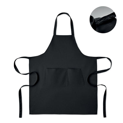 Delantal granate con bolsillo frontal y cinta ajustable con botones