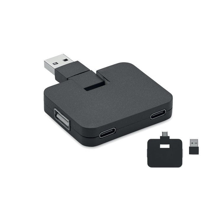 SQUARE-C - Hub 4 puertos - Regalos Corporativos Personalizados · Clap Comunicacion