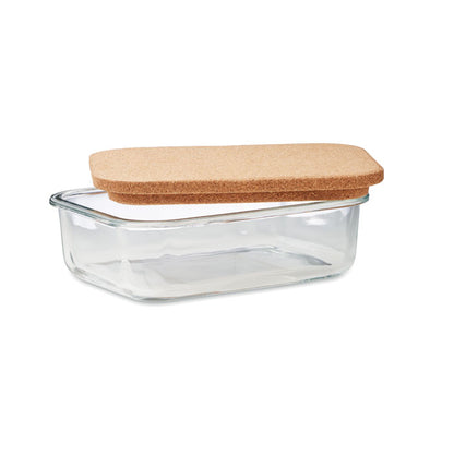 Taper de borosilicato con tapa de madera de bambú