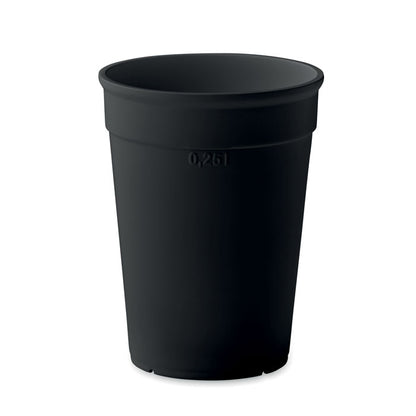 Vaso reutilizable de plástico negro