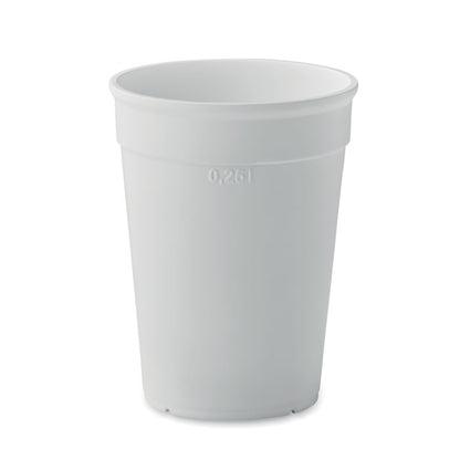 Vaso de plástico reutilizable color blanco
