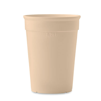 Vaso beige de plástico