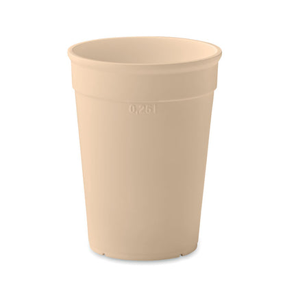 Vaso reutilizable de plástico beige