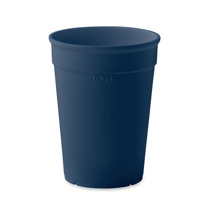 Vaso reutilizable de plástico azul marino